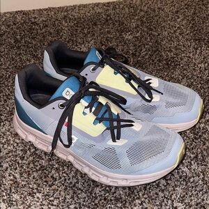 On Running Men's Gray and Blue Athletic Shoes